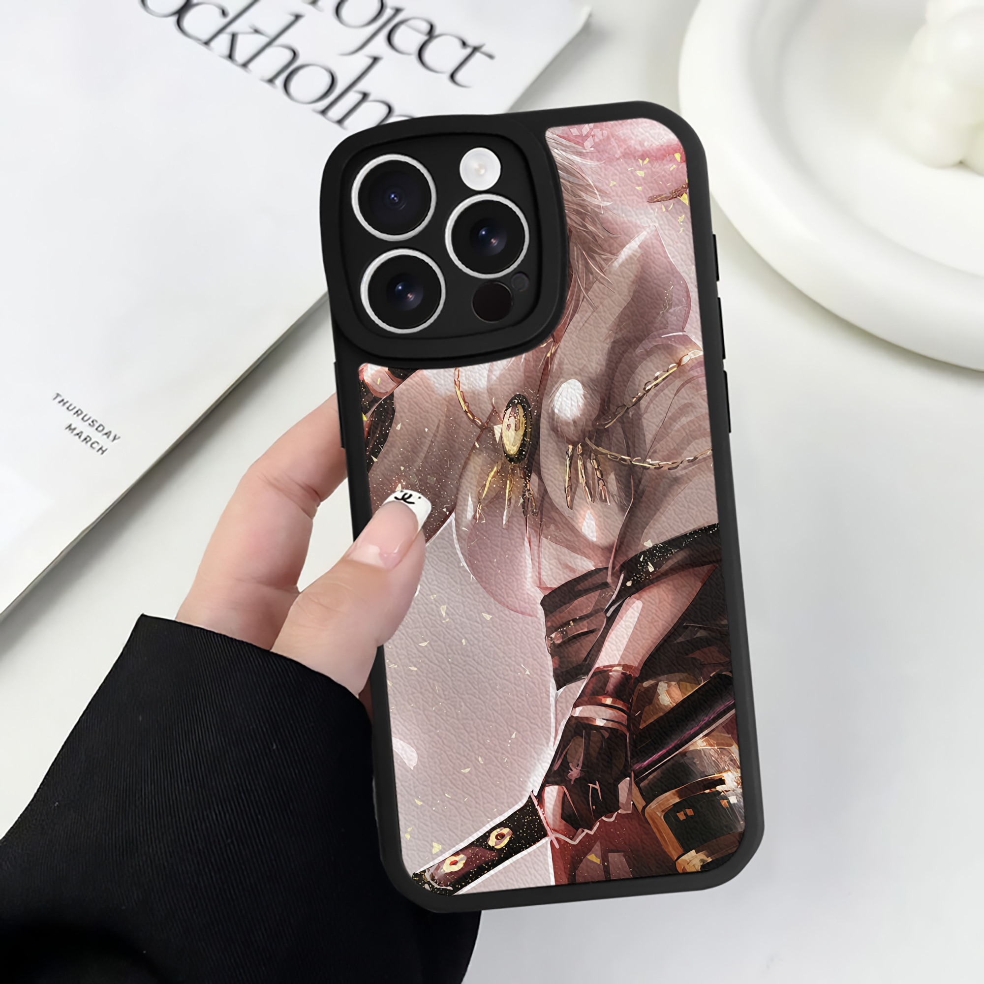 （画像用） 刀剣乱舞 Touken Ranbu 【iPhone 16シリーズ対応】シリコンスマホケース（レザー調） 材質：シリコン